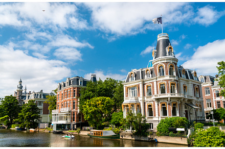 Typical architecture of Amsterdam in, an Architecture Photo by Leonid Andronov