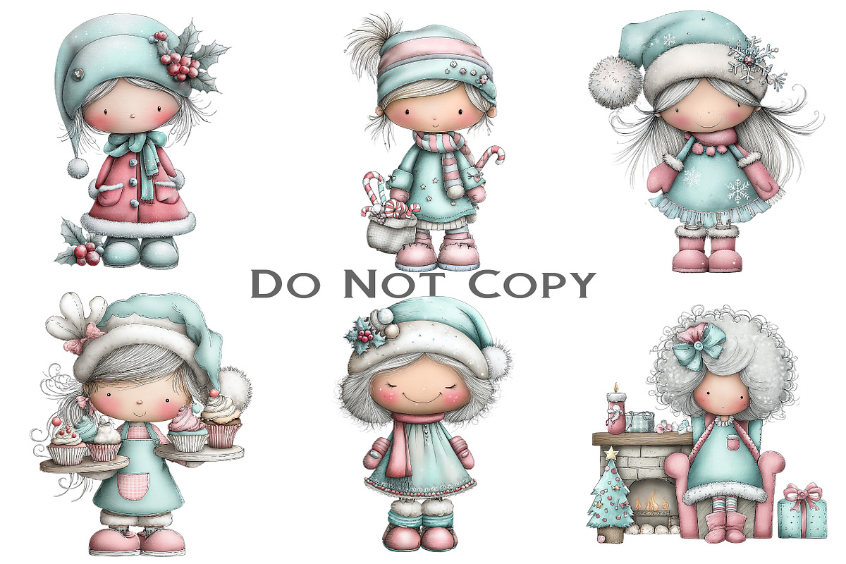 Cute Mrs Claus Clipart, an Illustration by Craft Nest (Photo 5 of 9)