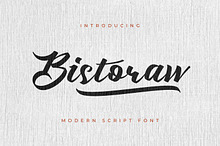 Bistoraw - Modern Script Font