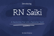 RN Saiki - Handwriting font, a Handwritten Font by RizkaNurfazrina (Thumbnail 1 of 10)