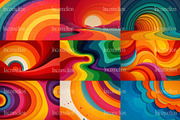 50 Groovy 1970s Backgrounds, a Decorative Illustration by Incomelion (Thumbnail 4 of 12)
