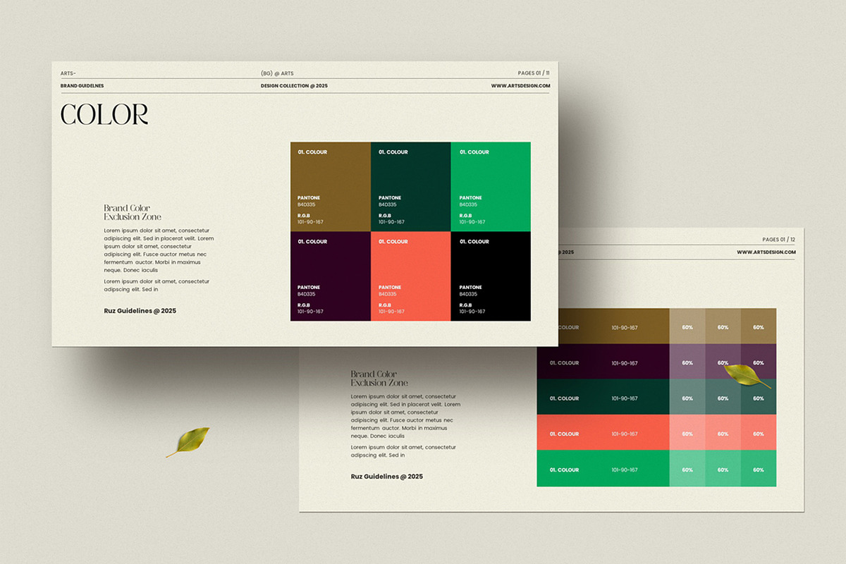 Brand Guidelines PowerPoint Template, a Presentation Template by Dream-Lab (Photo 5 of 12)