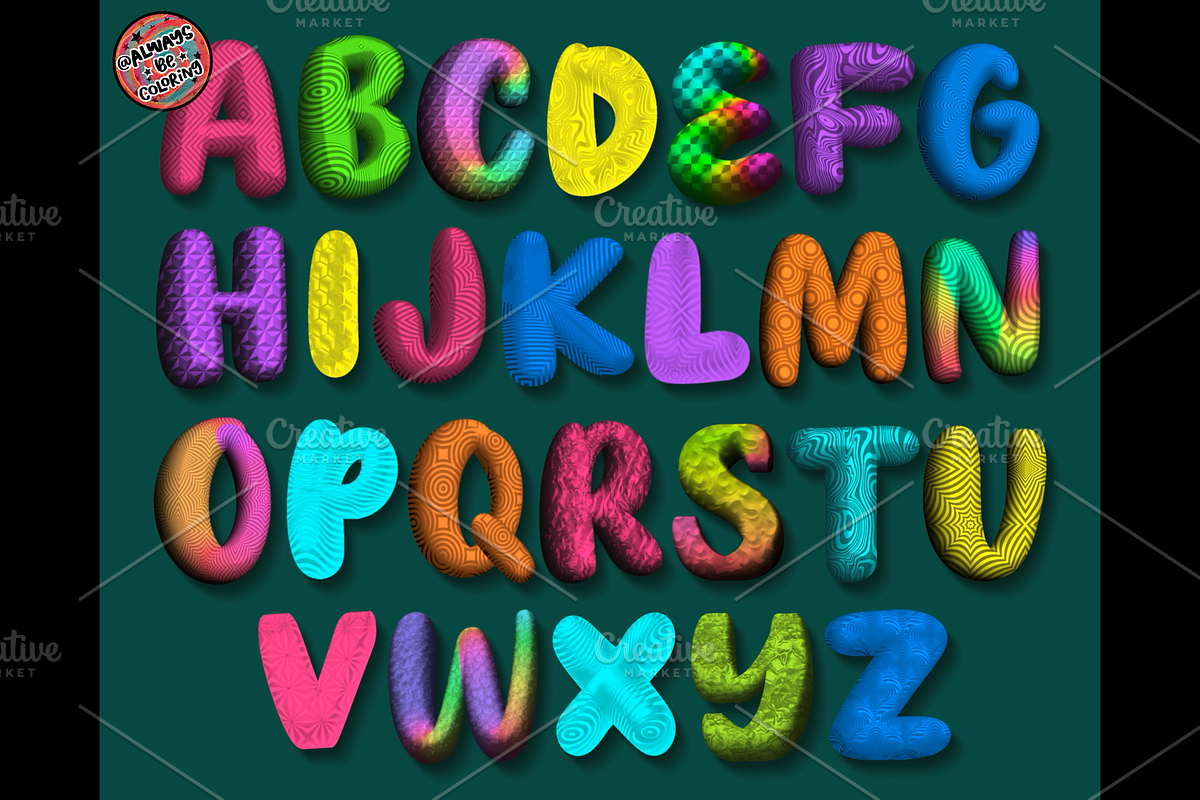 Procreate Trippy 3D Brush Set, a Brush Add-On by AlwaysBeColoring (Photo 6 of 15)