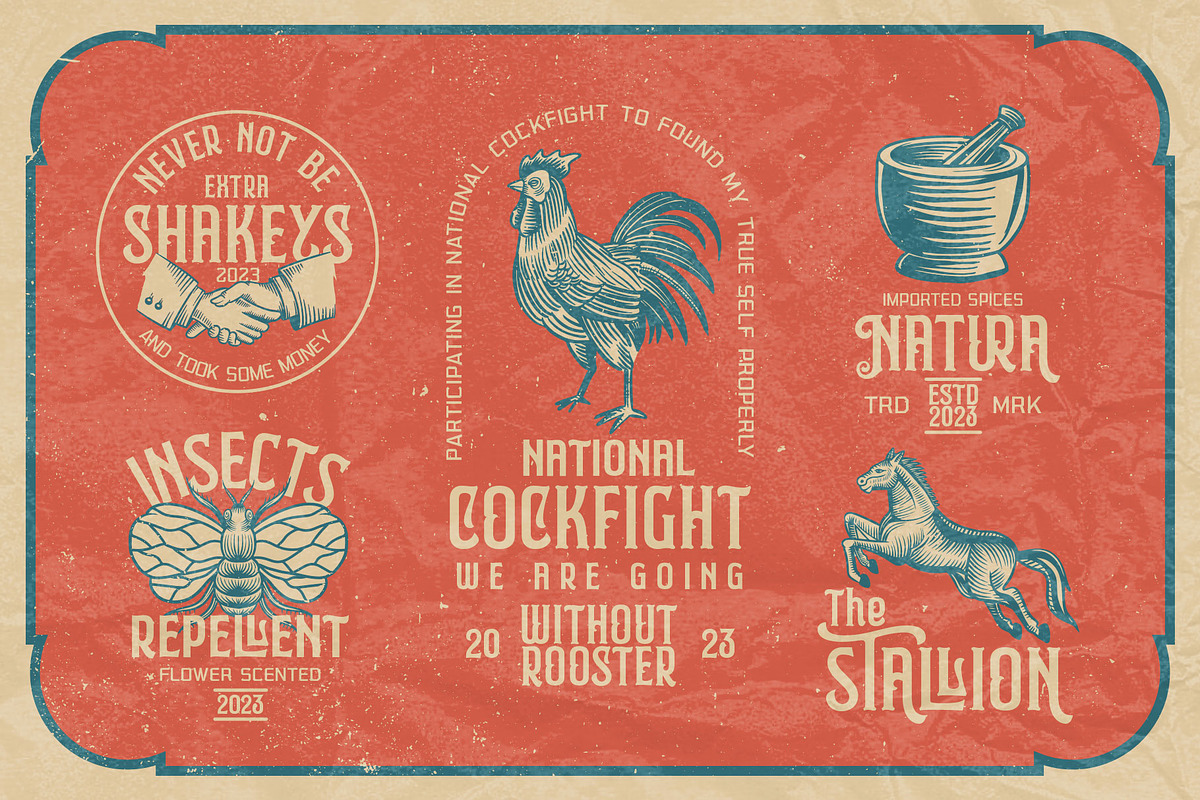 Young Fighter Vintage Display, a Serif Font by alit design (Photo 20 of 21)