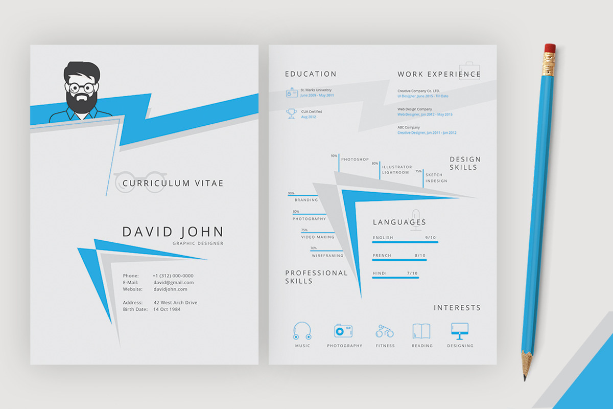 Designer Resume Template, a Resume Template by Design3Edge