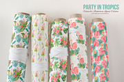 Watercolor Tropical Party, an Animal Illustration by TanataDesign (Thumbnail 11 of 13)