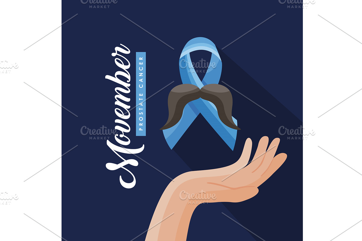 movember prostate cancer card, an Illustration by studiogstock