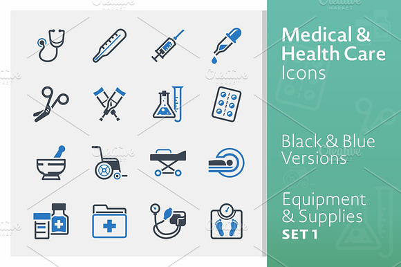 Medical Equipment Supplies Icons