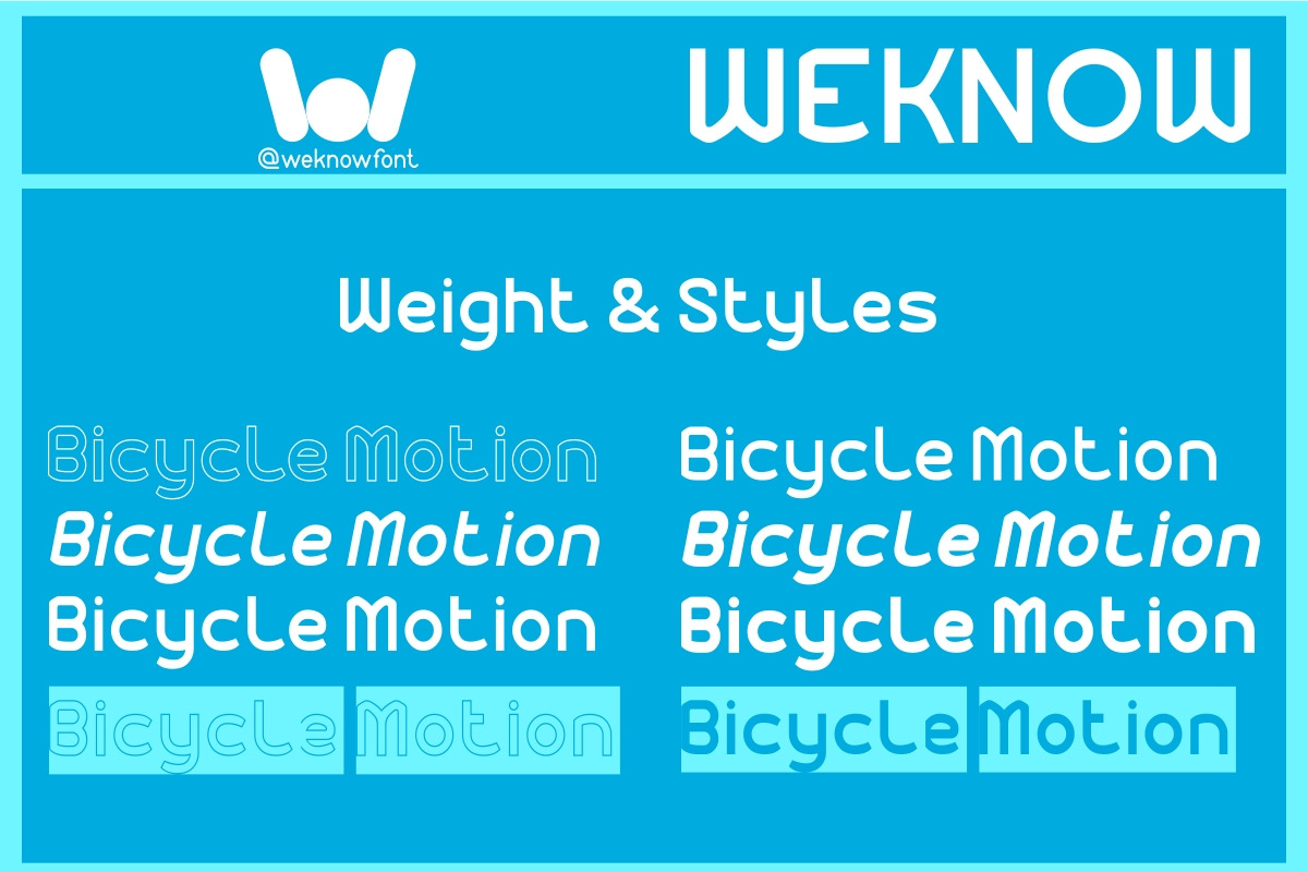 Bicycle Motion font, a Sans Serif Font by weknow (Photo 7 of 8)