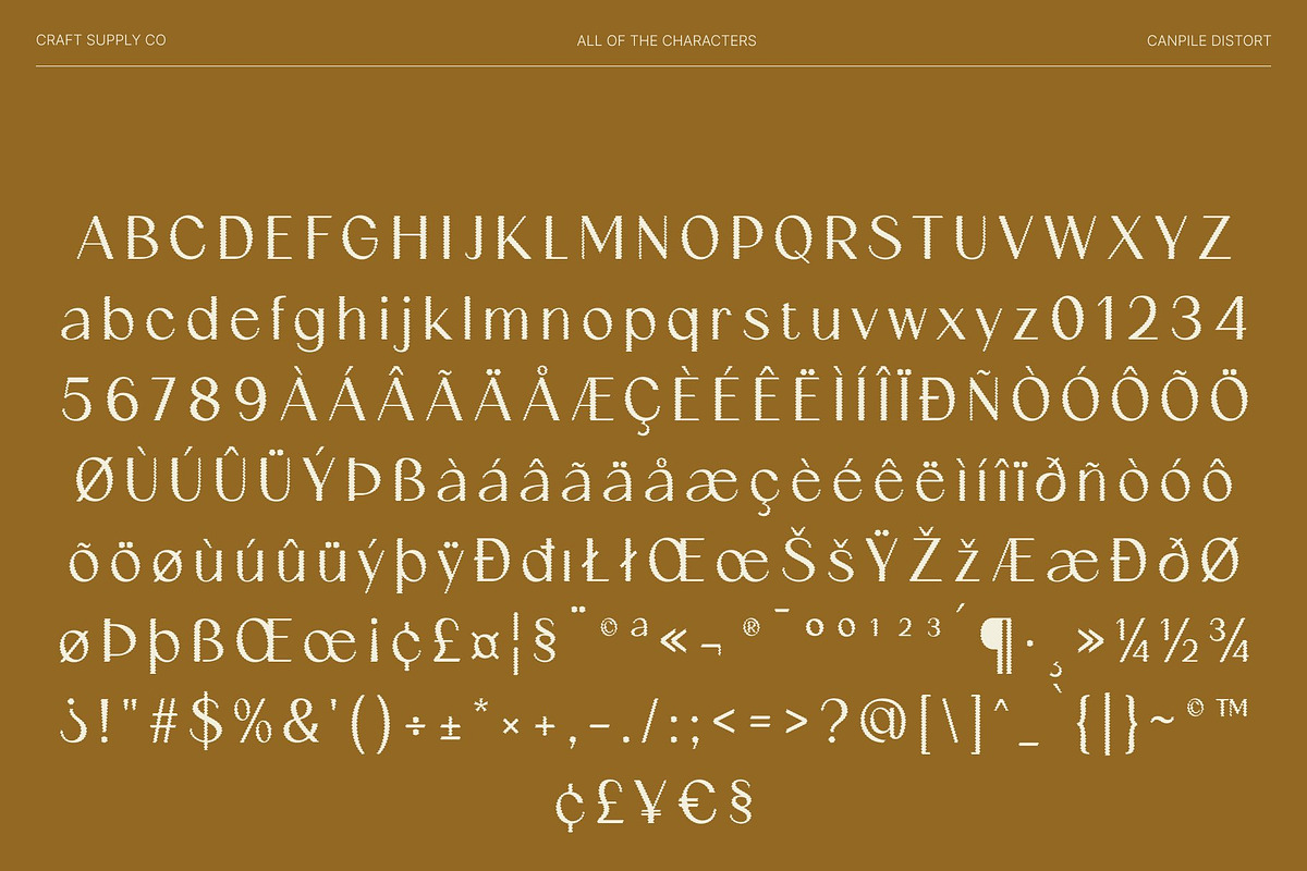 Canpile Distort, a Sans Serif Font by Craft Supply Co. (Photo 8 of 8)