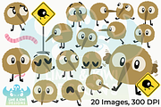 Kiwi Birds Clipart, an Animal Illustration by Lime & Kiwi Designs (Thumbnail 2 of 2)