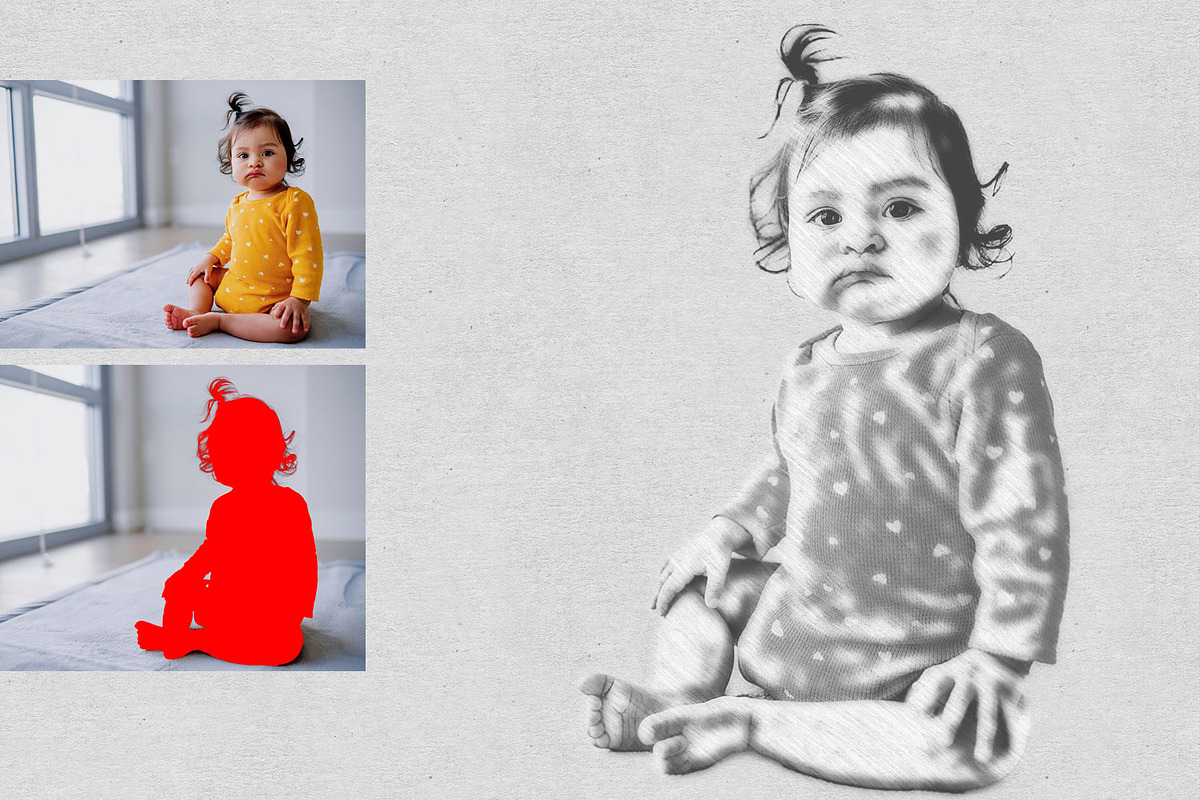 Realistic Pencil Sketch Photoshop, an Action Add-On by MRI STUDIO (Photo 15 of 17)
