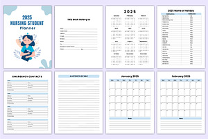 2025 Nursing Student Planner Canva