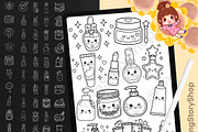170 Kawaii Skincare Procreate Stamps, a Brush Add-On by DrawingStoryShop (Thumbnail 1 of 6)