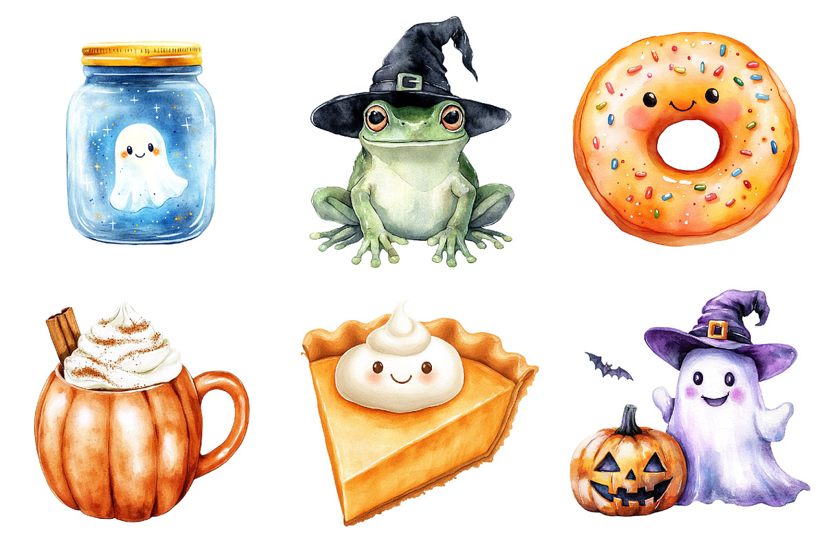 Kawaii Halloween Pumpkin Ghost, a Seasonal Illustration by CitraGraphics (Photo 2 of 5)
