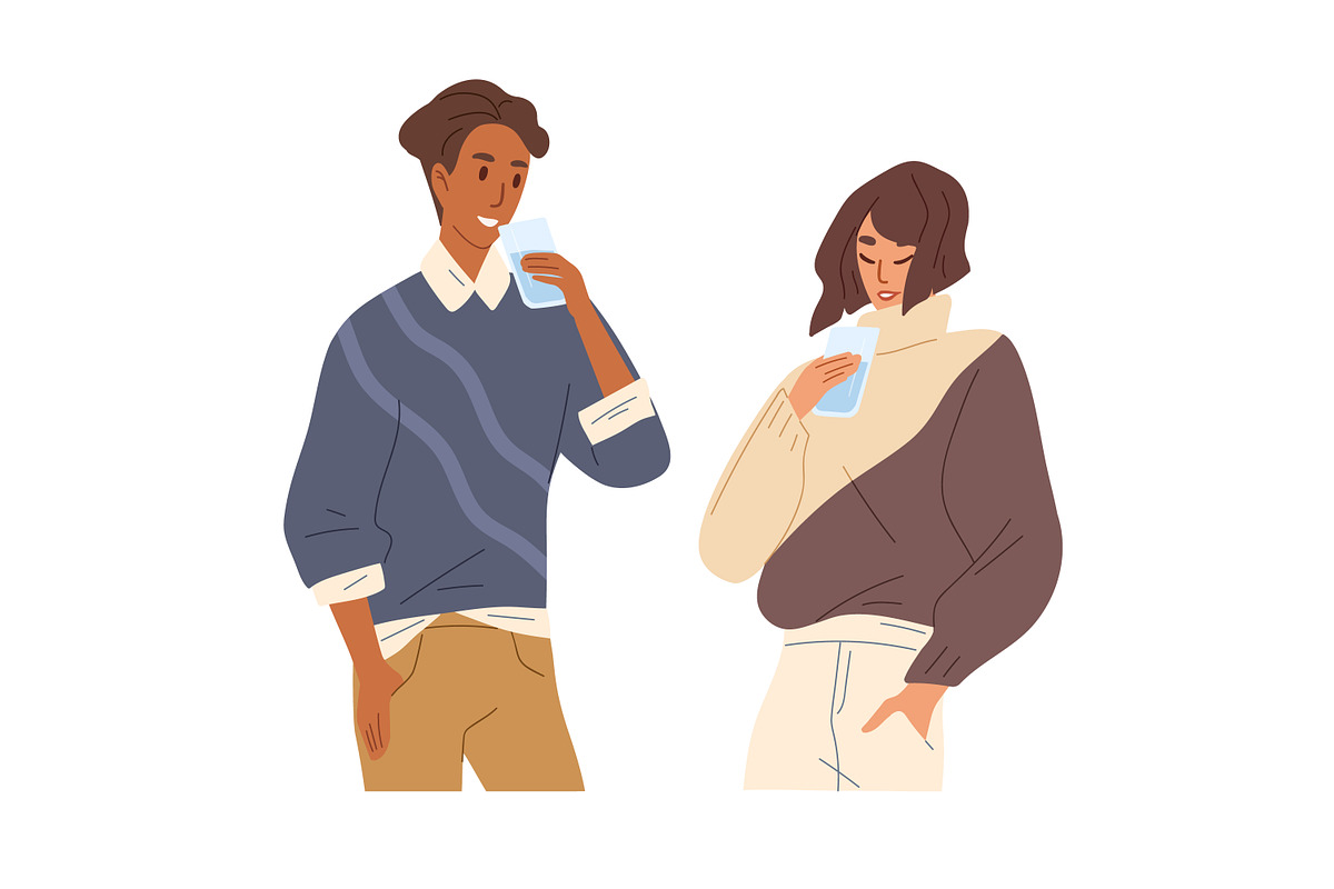 People drinking water set, a Person Illustration by Good Studio (Photo 5 of 8)