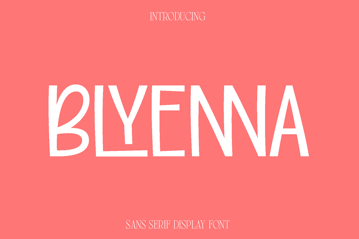 Blyenna - Sans Serif Display Font, a Sans Serif Font by Luna Shop (Photo 1 of 5)
