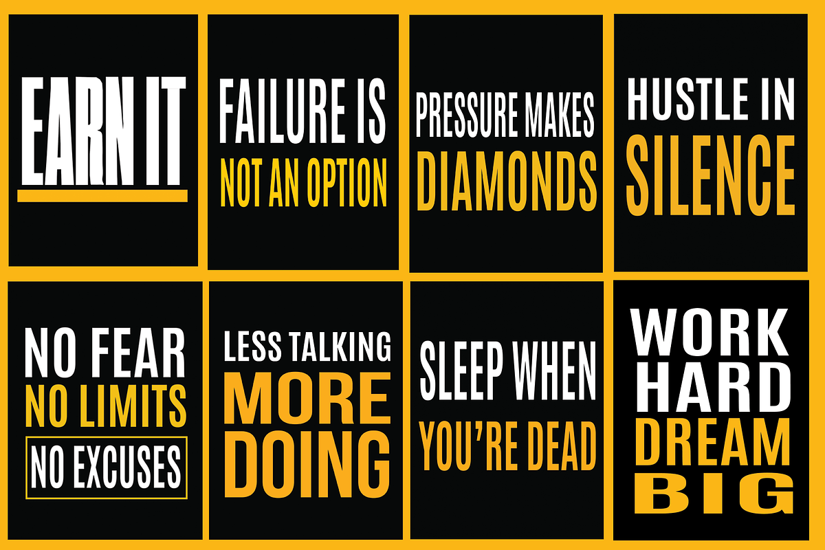 Set of 8 Motivational Wall Poster, a Poster Template by microtasker (Photo 1 of 8)