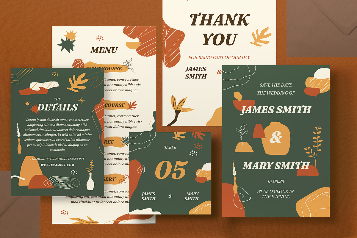 Wedding Invitation Set, an Invitation Template by graphicook (Photo 1 of 3)