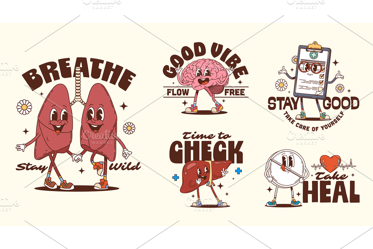 Medicine or healthcare groovy, a Healthcare Illustration by Buch&Bee