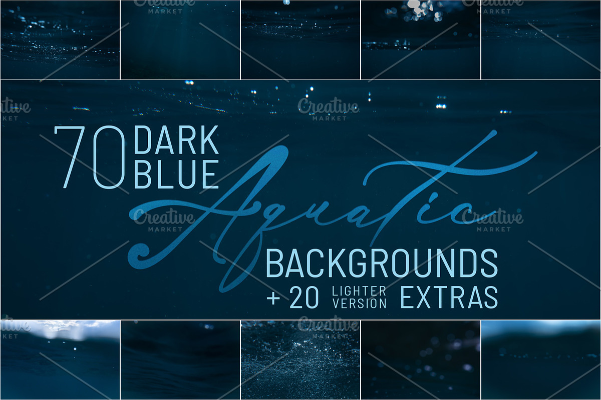 Blue Backgrounds Bundle - Underwater, an Abstract Photo by Sea & Light (Photo 2 of 11)