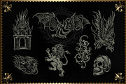 Gematype Blackletter + Ornament font, a Blackletter Font by dansdesign (Thumbnail 5 of 7)