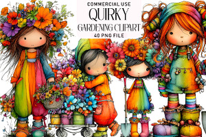 Quirky Gardening Clipart, an Illustration by Daily.Designs