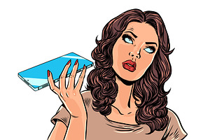 Pop Art Retro A disgruntled woman, a Person Illustration by studiostoks