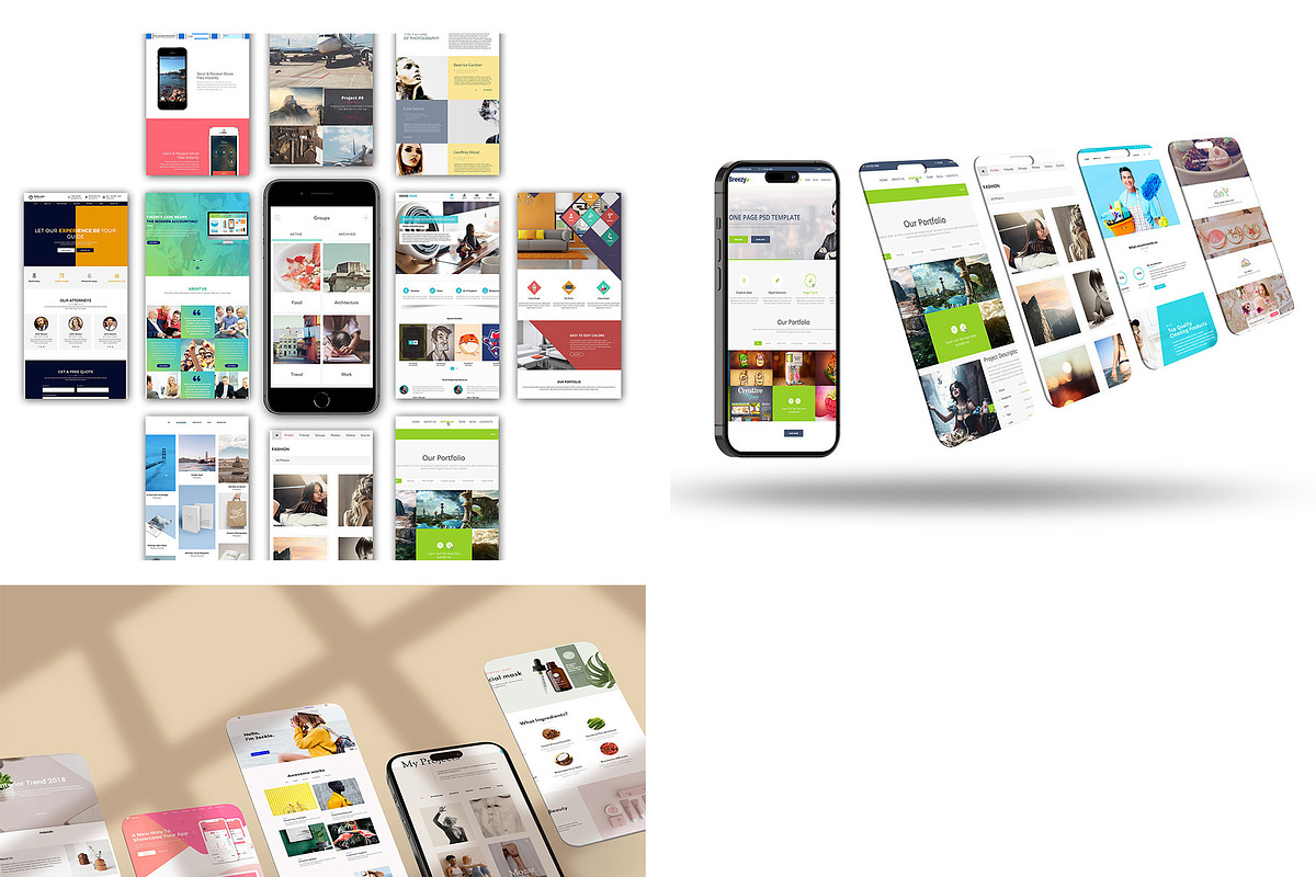ALL 3D iPHONE MOCK-UP BUNDLE VOL-4, an iPhone Mockup by Graphicsworld125 (Photo 7 of 21)