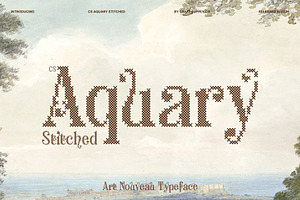 CS Aquary Stitched, a Serif Font by Craft Supply Co.