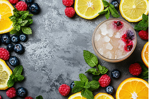 Citrus and Berry Infused Mocktail, a Food & Drink Photo by Rodica Ciorba
