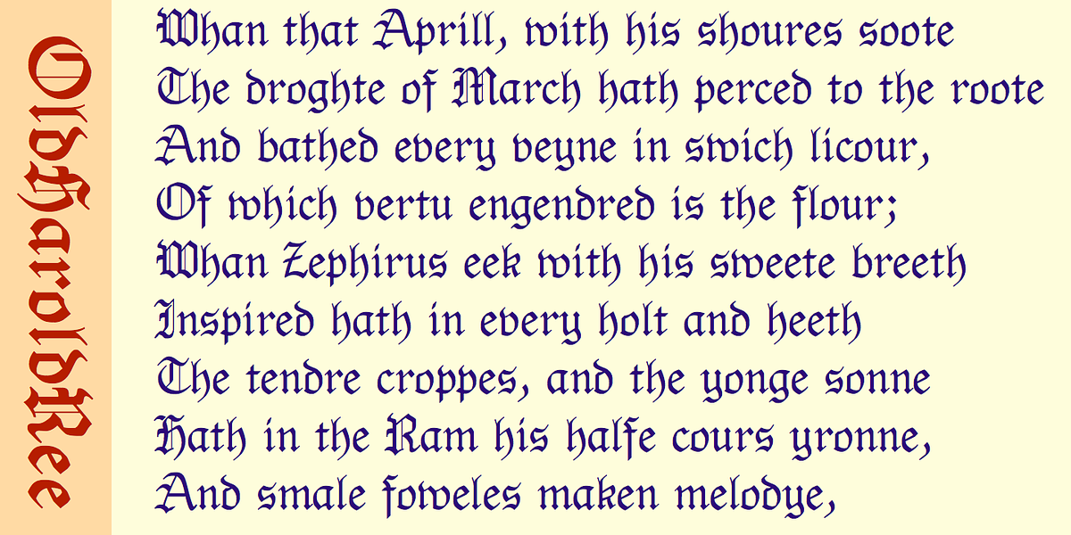 OldHaroldRee, a Blackletter Font by Ingrimayne Type (Photo 5 of 6)