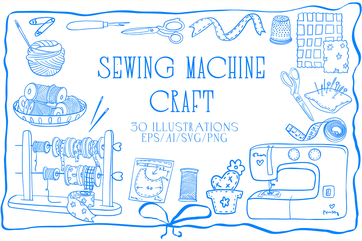 Sewing machine craft Lineart, a Work Illustration by Carpet Tapete Pretzel (Photo 1 of 6)