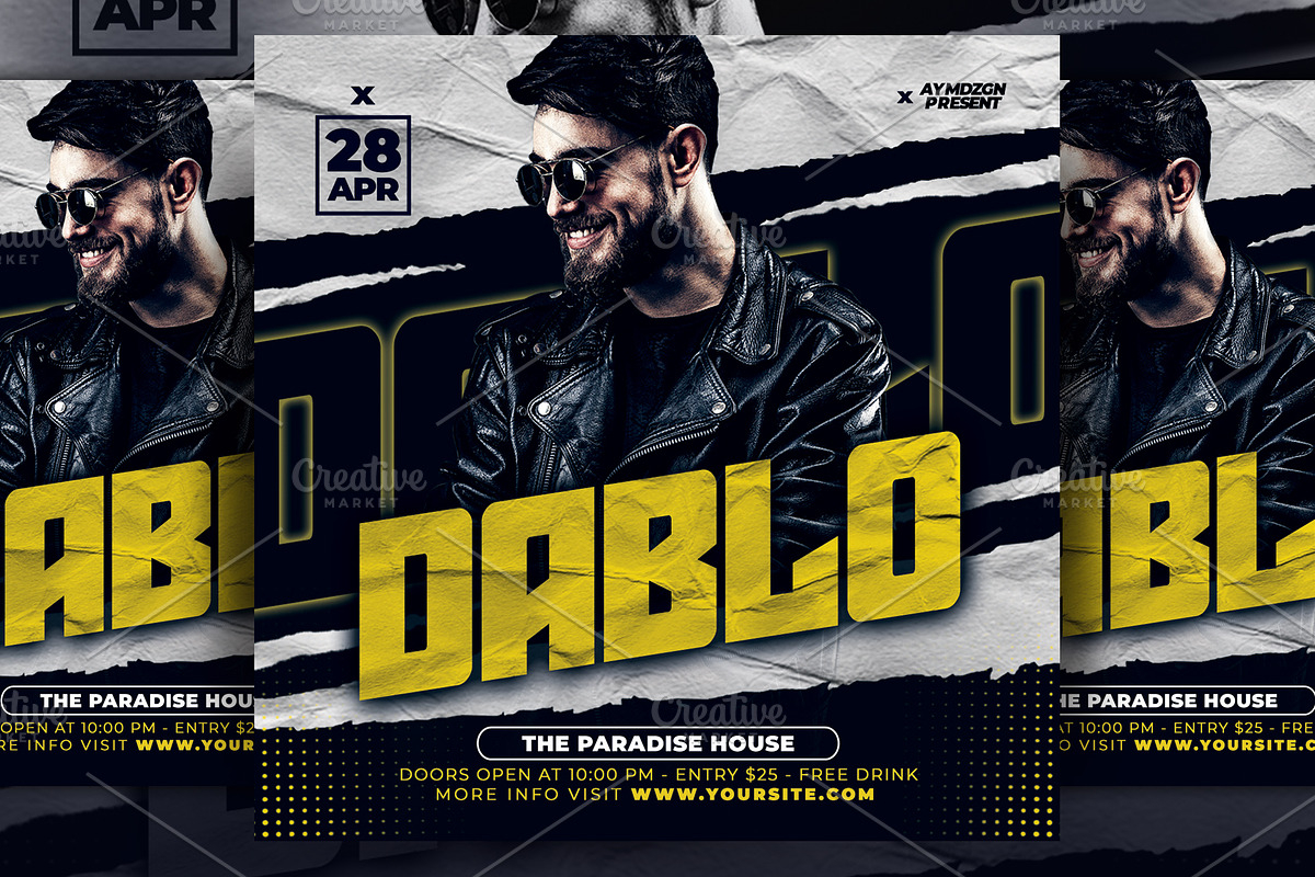 DJ Flyer, a Flyer Template by AyumaDesign (Photo 1 of 2)