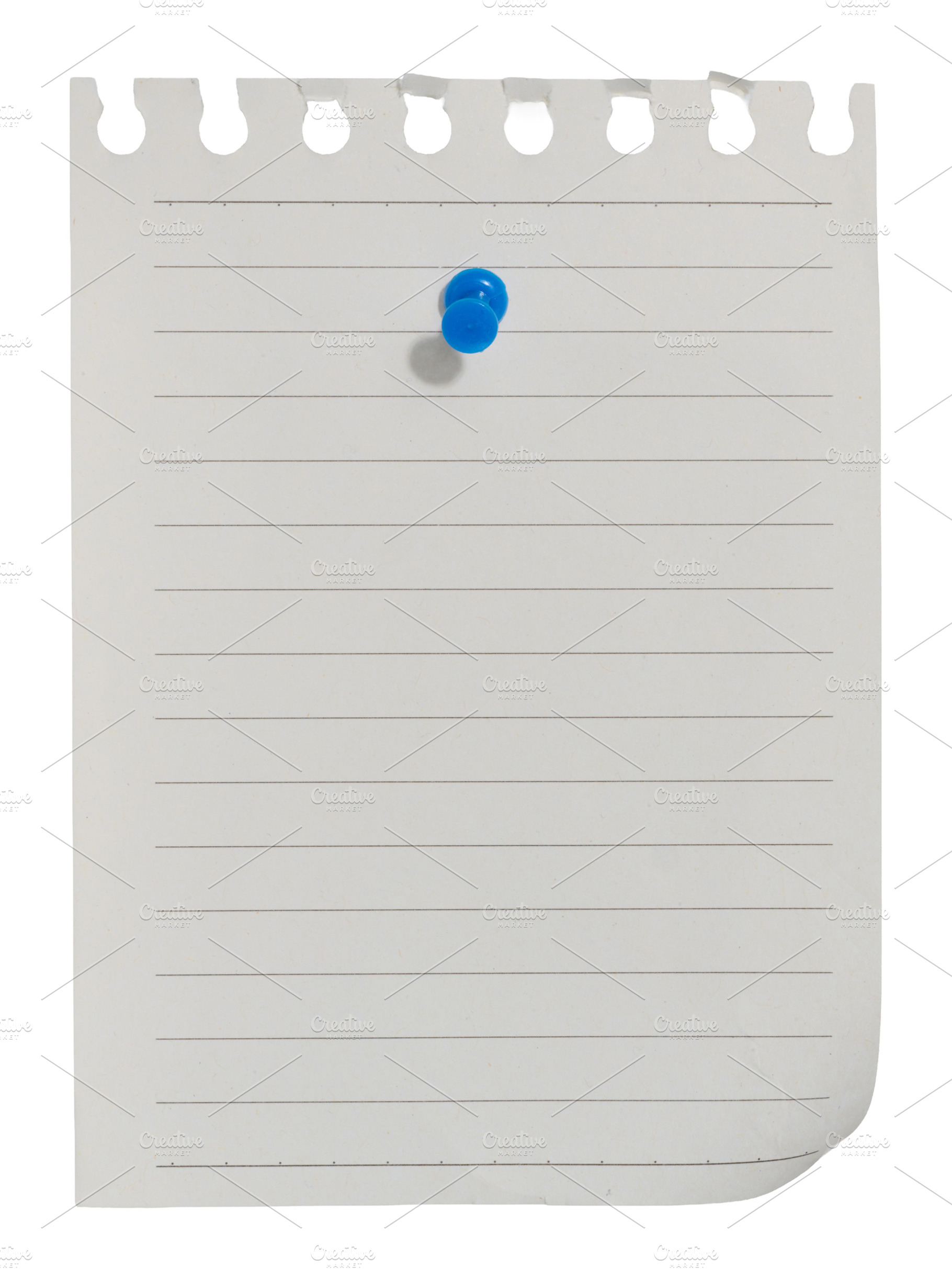 A torn blank sheet of paper from a notebook is attached with a p, a Background Photo by ndanko