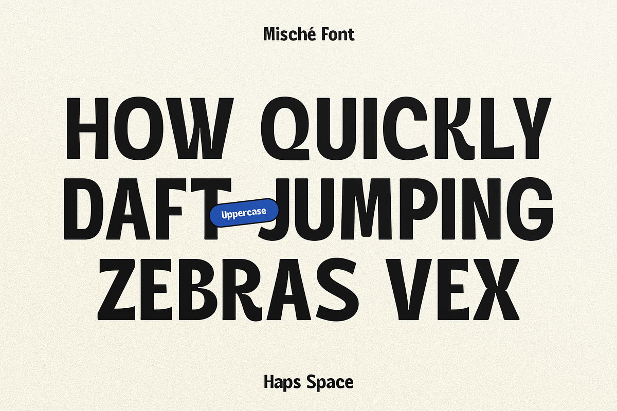 HS Mische - Retro Display Font, a Font by Haps Space (Photo 3 of 19)