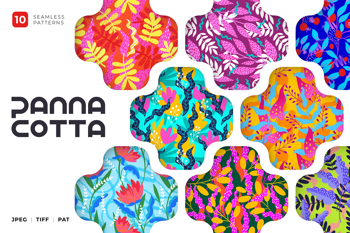 Panna Cotta Seamless Patterns, a Pattern Graphic by Designnina Shop (Photo 1 of 12)