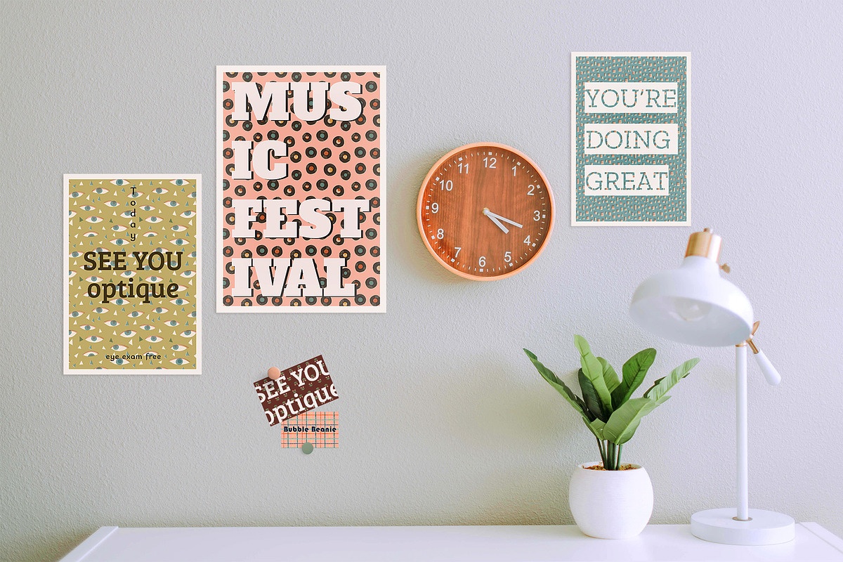 Retro patterns set, a Pattern Graphic by Paper Cherry (Photo 8 of 13)