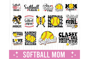 Softball Mom SVG PNG Bundle Shirts, an Object Graphic by EllaMaiyaali