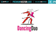Dancing Duo Logo, a Branding & Logo Template by pixelogan (Thumbnail 1 of 2)