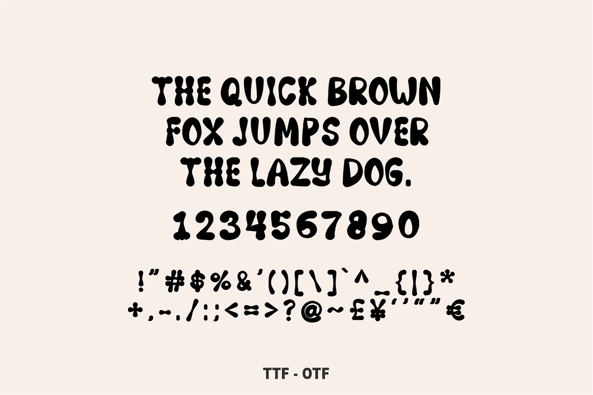 Cute Groovy - Retro 70s Display Font, a Sans Serif Font by KiddoGlyphs Studio (Photo 4 of 5)