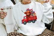 Christmas Gift Box Highland Cow PNG, an Illustration by Sublimation Artist (Thumbnail 2 of 9)