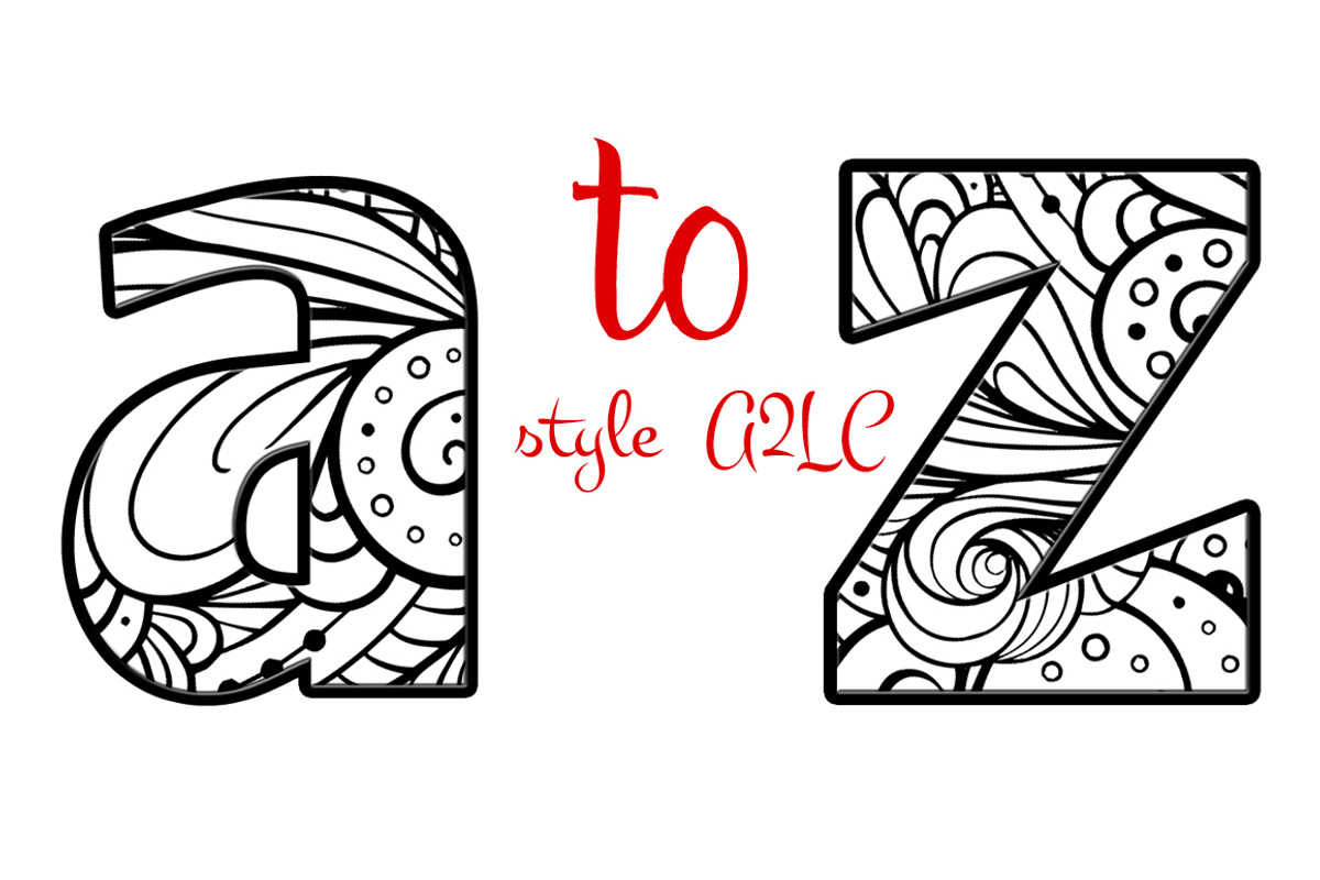Coloring Letters of Alphabet A2LC, an Object Graphic by Artistic Letters (Photo 1 of 2)