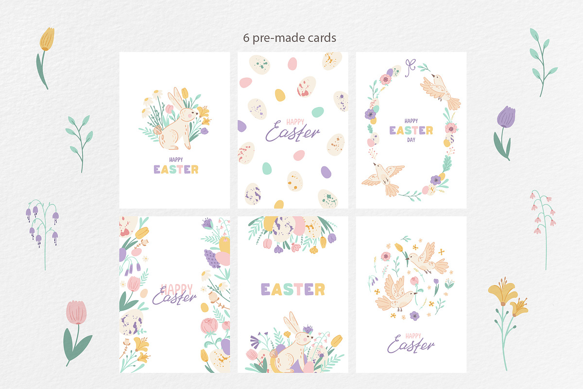 Easter & Spring Floral Collection, a Decorative Illustration by RinSo_art (Photo 6 of 12)