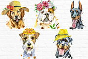10 watercolor dog portraits. Set 15, an Animal Illustration by Watercolor fantasy (Thumbnail 5 of 5)