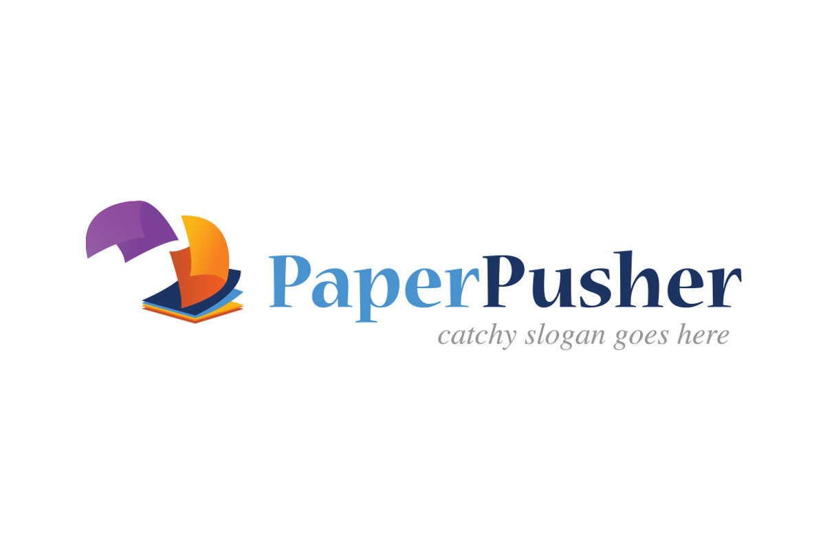 Paper Pusher Logo, a Branding & Logo Template by aaron robertson design (Photo 2 of 4)
