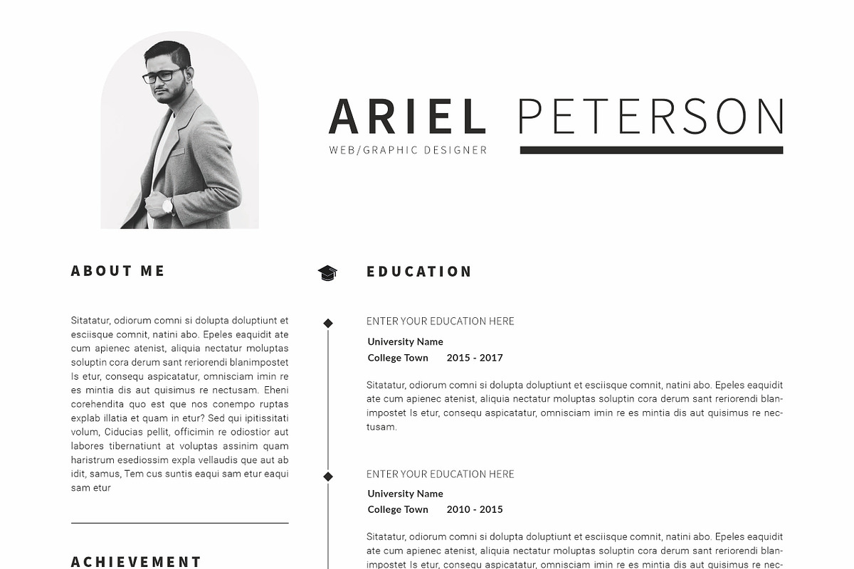 Resume Template / CV, a Resume Template by Peunayah (Photo 5 of 8)