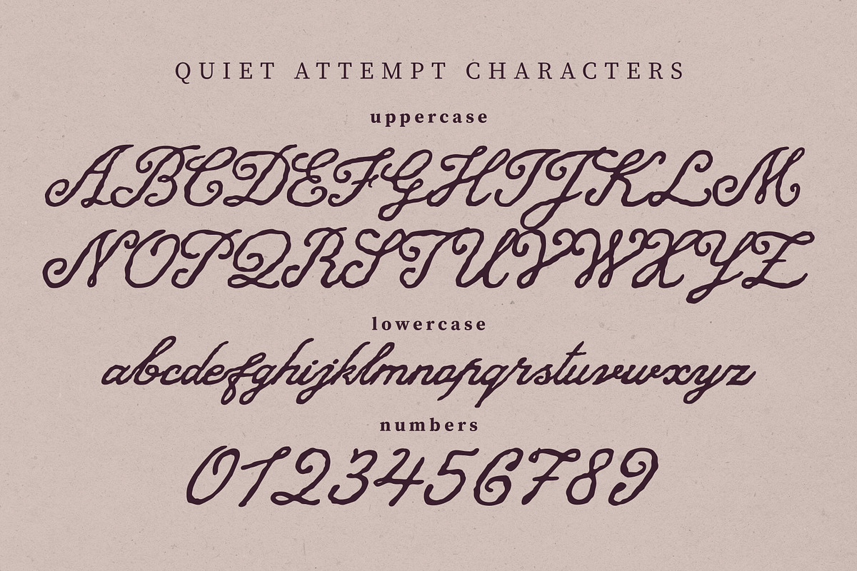 Quiet Attempt Love Handwritten Font, a Script Font by Struvictory.art (Photo 5 of 9)