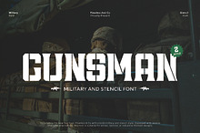 Gunsman - Millitary Display Serif Fo