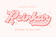 Reinkar - Retro Script Font, a Script Font by Letterayu Studio (Thumbnail 1 of 8)